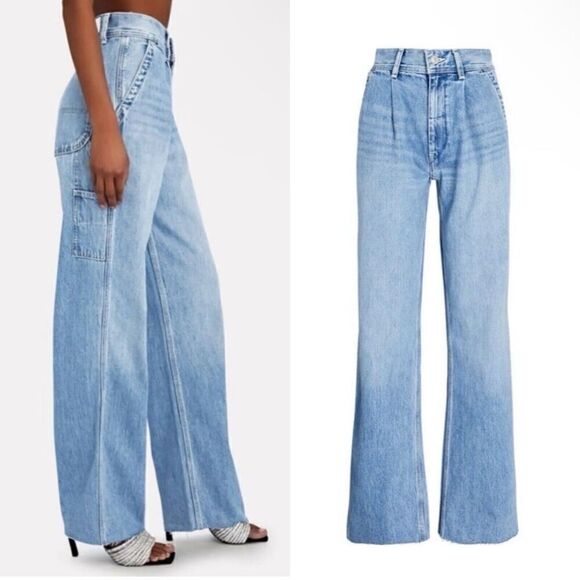 RE/DONE Utility Loose Jeans Sz 32 Vintage Fade Denim High Rise NWT $395 - Picture 1 of 12